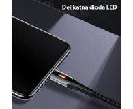 USAMS Kabel pleciony microUSB 1,2m Power-off 2A czarny - 1569061 - zdjęcie 4